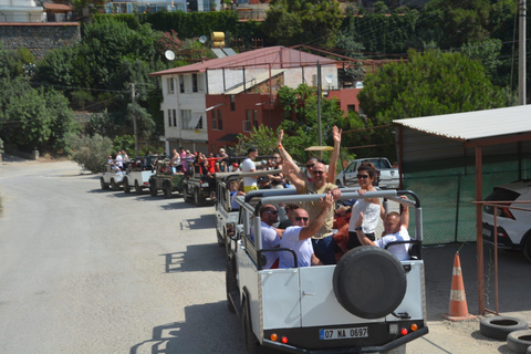 Alanya: Safári de jipe, Dim Stream e Dim Cave com almoçoAlanya: Jepp Safari + Taxa de entrada na caverna Dim Tour incluído