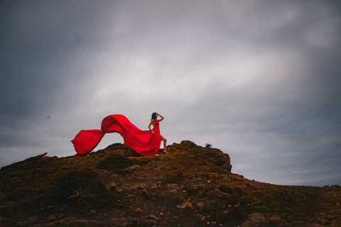 Red Flying Dress Photoshoot &amp; Drone Video in Madeira