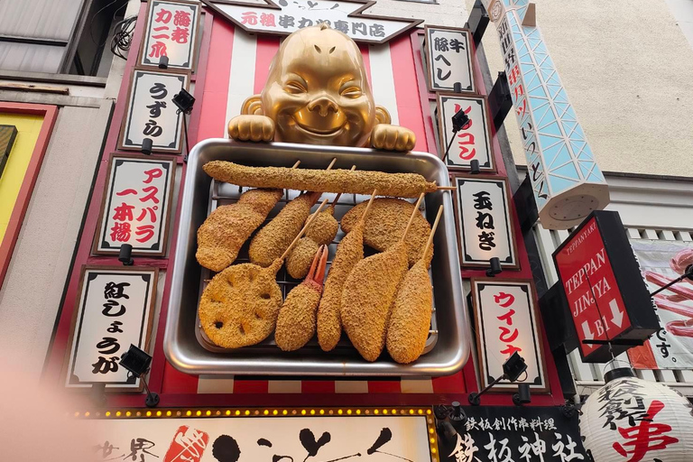 Osaka: Tour guidato a piedi al Castello, Shinsekai e Dotonbori