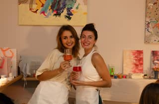 Sip & Paint: Workshop für abstrakte Malerei in Berlin