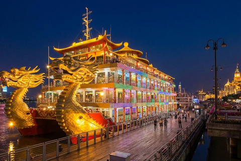 Shanghai: The Bund’s Iconic Views by Luxury Night Cruise Dragon Cruise Buffet