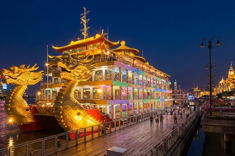 Shanghai: The Bund’s Iconic Views by Luxury Night Cruise Dragon Cruise Buffet