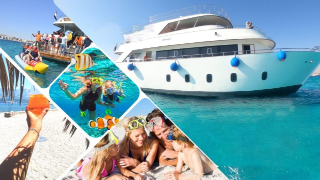 Visit Hurghada Eden Island Sirene VIP Boat Snorkeling Trip in Hurghada