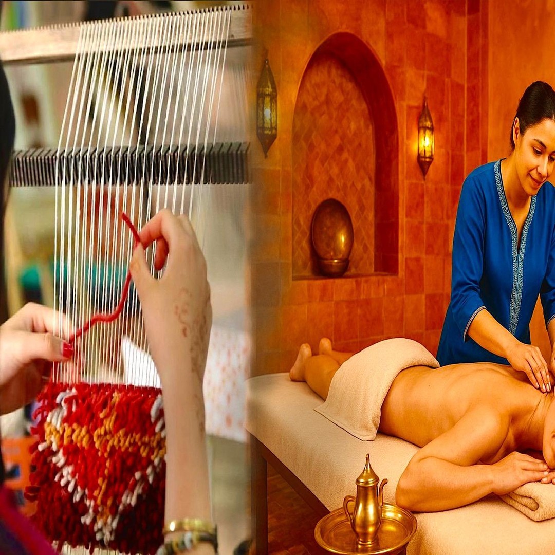 Hammam, massage et atelier de tissage de tapis berbères à Marrakech