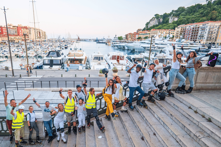 Rollerblading in Nice at sunset, local food, and live music!