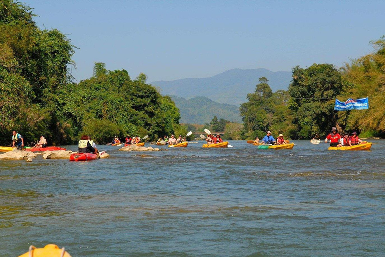 Vang Vieng: Caiaque e Balão de Ar Quente com Serviço de Busca no Hotel