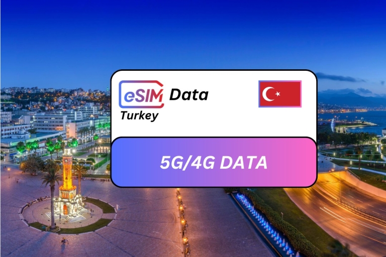 Izmir: Turkije Naadloos eSIM Roaming Data Plan voor reizigers10GB /30 dagen
