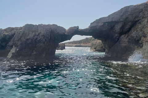 Malta/Gozo:Comino,Crystal/BlueLagoon&amp;Caves Private Boat trip