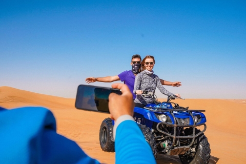 Dubai: Quad-Abenteuersafari, Kamelritt und SandboardingGruppen-Tour mit Einzel-Quad