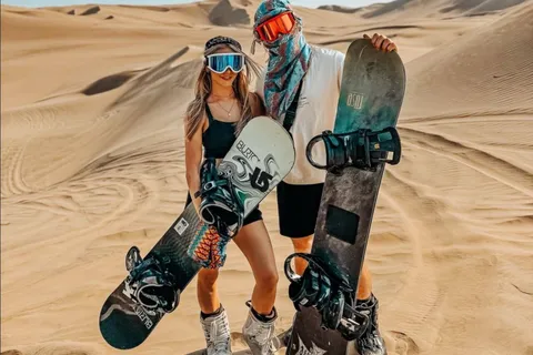 De Huacachina ou Ica: Experiência real de Sandboard e Sandski ao pôr do sol