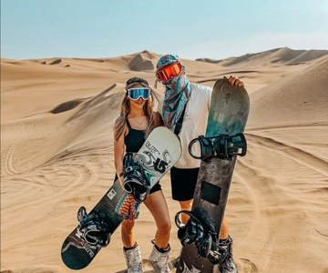 From Huacachina or Ica: Real Sandboard and Sandski experience at the sunset