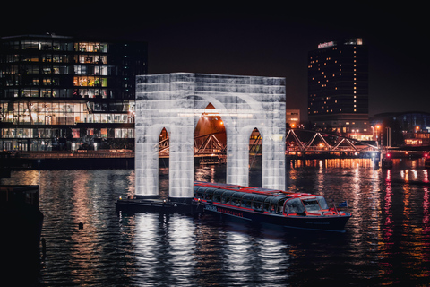 Amsterdam Light Festival Warm Boat Cruise + Optional Drinks Light Festival Canal Cruise from Central Station
