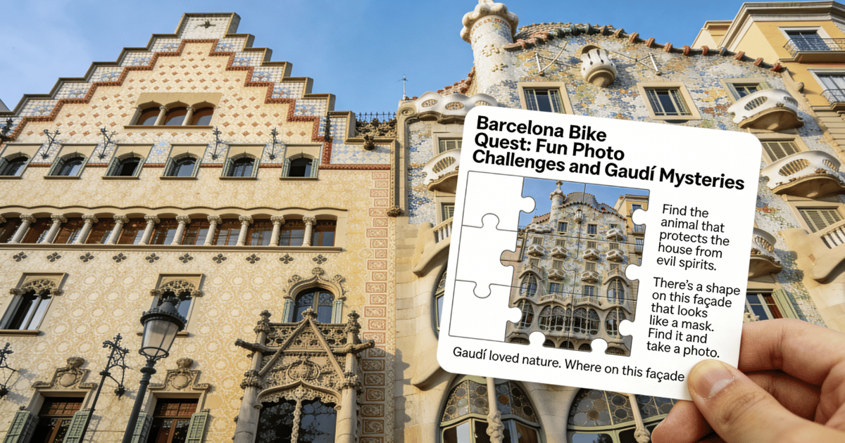 Barcelona Bike Quest: Fun Photo Challenges & Gaudí Mysteries | GetYourGuide