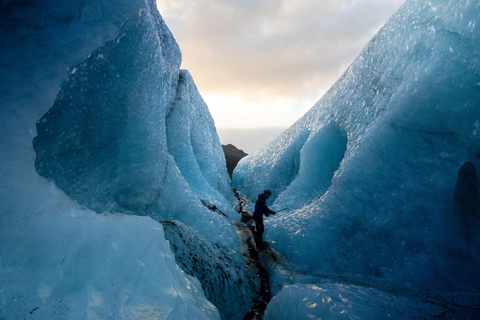 Paseo por la costa sur, caminata por el glaciar y aurora boreal