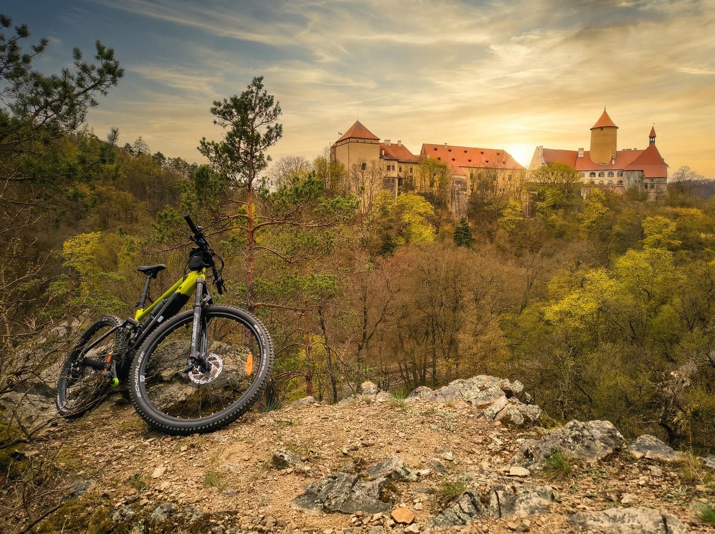 Brünn: E-Bike-Tour zur Burg Veveří und zum Brünner Stausee