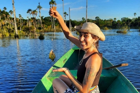 Puerto Maldonado: Atardecer en el lago Yacumama y pesca de pirañas