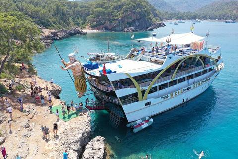 From Antalya/Kemer: Mega Star Cruise w/Lunch and Foam Party Mega Star Boat Cruise with Antalya Hotel Transfers