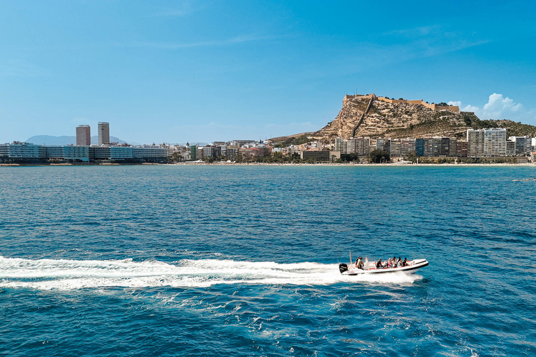 Speedboat ride around Alicante Bay with a stop for swimming Speedboat ride in Alicante Bay with a swim stop