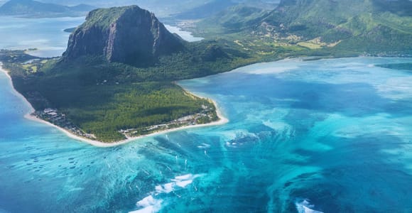 Mauritius: Private Underwater Waterfall Helicopter Tour