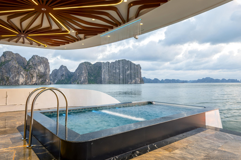 Discover Halong Bay with 5-star Leona Cruise Day Tour Pick up from Hanoi by Dcar Limousine