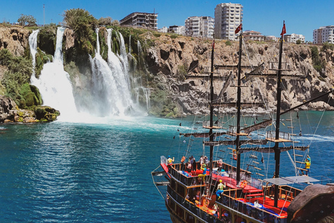Antalya: Pirate Boat Trip, Swimming Stops & Duden Waterfall Pirate Boat Trip with Lunch and Soft Drinks (No Transfer)