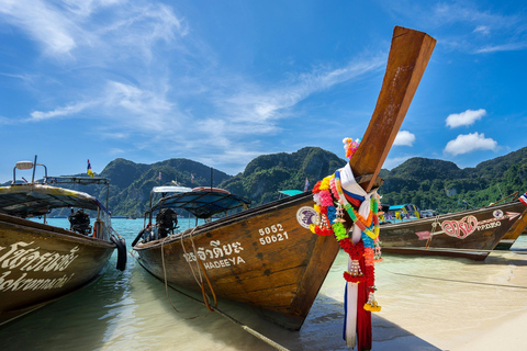 Phi Phi: Barco privado de cauda longa para Maya Bay e a ilha Bmboo