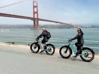 San Francisco: Elektrisk cykeluthyrning med karta och valfri färja