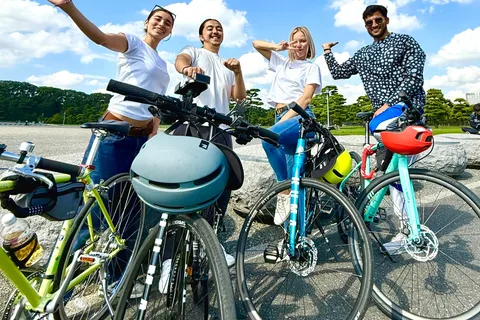 東京自転車またはE-Bikeで行く3時間シティハイライトツアー