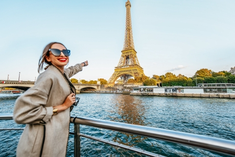 Parijs: dag- of zonsondergangcruise met drankje, ijs of dessert