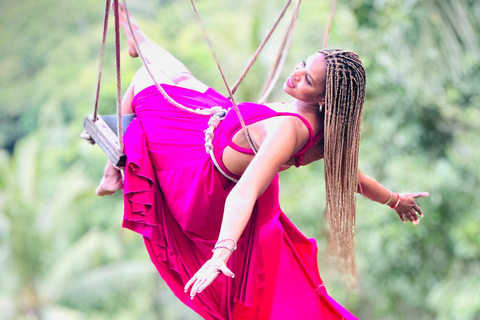Bali: Swings, Koi Fish Photo Boat, Monkey Forest & Waterfall Private Tour all Ticket include