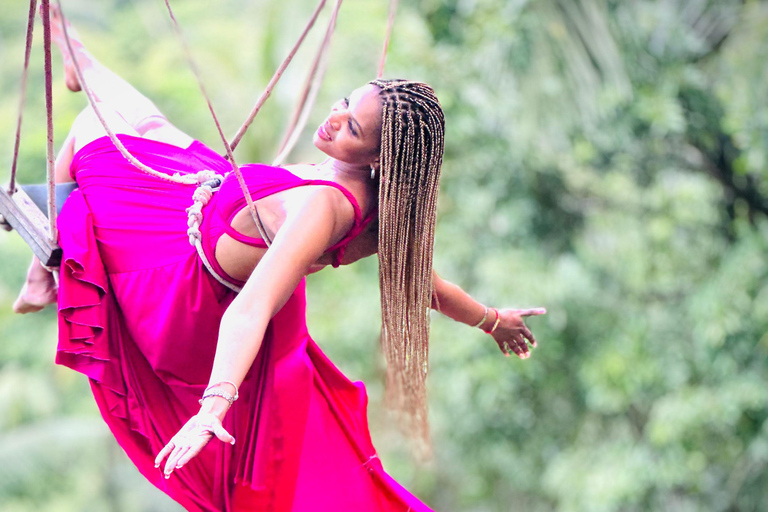 Bali: Swings, Koi Fish Photo Boat, Monkey Forest & Waterfall Private Tour all Ticket include
