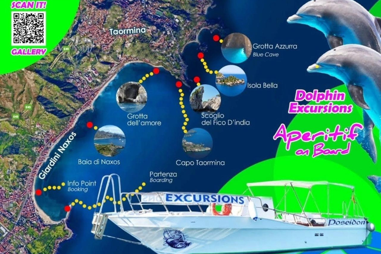 Taormina Giardini Naxos: Boat Tour with Aperitif & SwimMasks Giardini Naxos: Boat Tour with Swim Masks and Aperitif