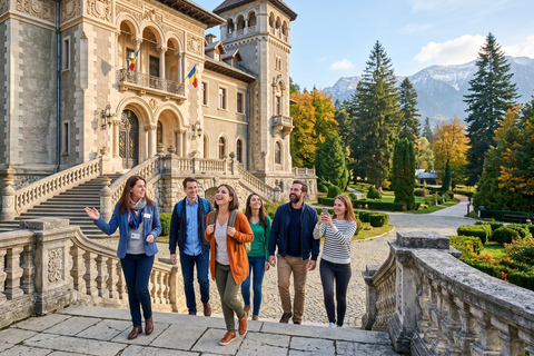 Bucharest : Tour Transylvania-Bran Castle, Peles & Wednesday Audio guide in 24 languages