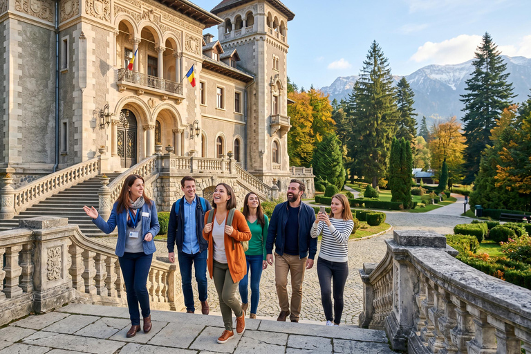 Bucharest : Tour Transylvania-Bran Castle, Peles & Wednesday Audio guide in 24 languages