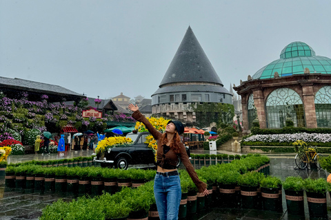 The Sunset of Ba Na hills and the golden bridge