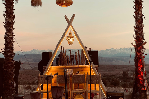 Marrakech: camel ride & dinner show in agafay desert,sunset