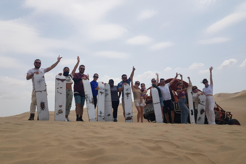 Lima: escursione di un giorno all&#039;oasi di Paracas e Huacachina con vino e dune