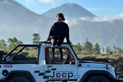 Mount Batur Sunrise Jeep Tour with Black Lava & Breakfast Tour with pick up hotel