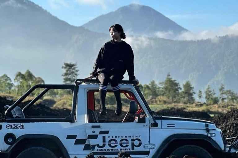 Mount Batur Sunrise Jeep Tour with Black Lava & Breakfast Tour with pick up hotel