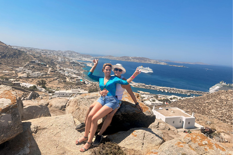 Visite de 4 heures à Mykonos en espagnol4 heures de visite de Mykonos en anglais