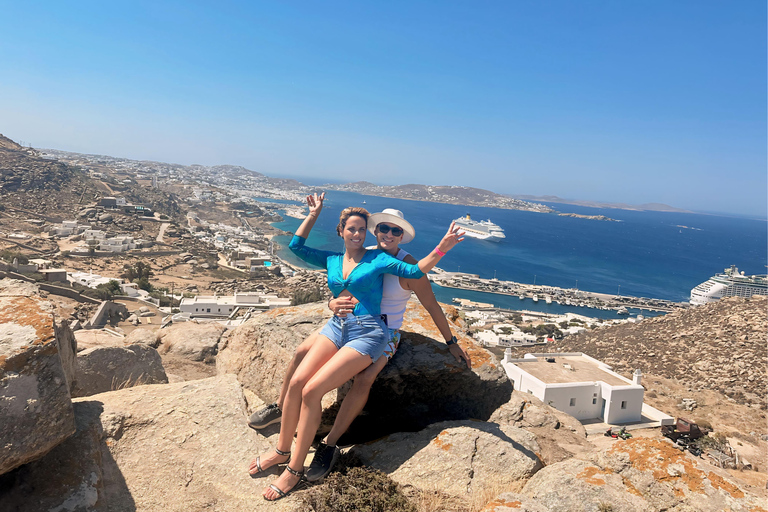 Visite de 4 heures à Mykonos en espagnol4 heures de visite de Mykonos en anglais