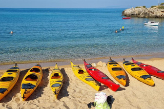 Stoupa: Sea Kayak Tour with Caves, Coves, and Cliffs