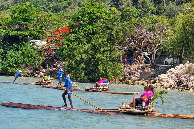 Montego Bay &amp; Negril: Ocean Bamboo Rafting, Zip &amp; Ridning