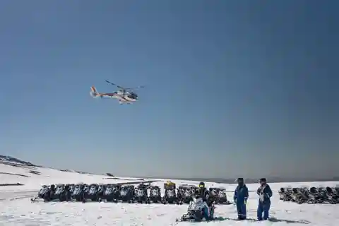 Snowmobile with Helicopter Experience at Langjokull