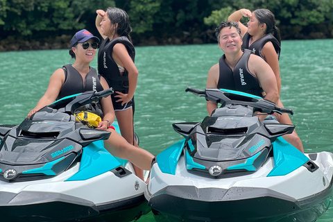 Langkawi Jet Ski Tour Dayang Bunting Video gratuito con droneOpzione moto d&#039;acqua a doppio pilota