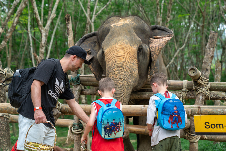Khao Lak’s Best: Elephant Sanctuary,Rubber Tapping&Waterfall Khaolak Elephant Sanctuary Guided Tour with Hotel Transfers