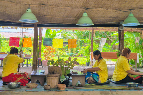 Siem Reap: Village Tour with HeroRATs & Lotus Silk Farm Vespa Option + English Guide