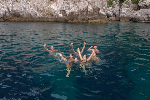 Desde Sorrento: tour en barco para grupos pequeños por la costa de Amalfi y PositanoDesde Sorrento: tour en barco para grupos pequeños por Positano y la costa de Amalfi