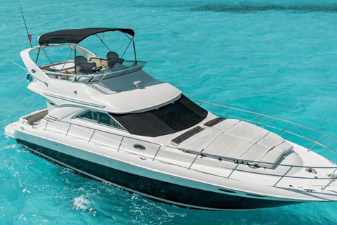 坎昆：租用Sea Ray F43游艇前往伊莎贝拉岛坎昆：海雷F43游艇租赁 - 6小时前往伊斯拉穆赫雷斯岛