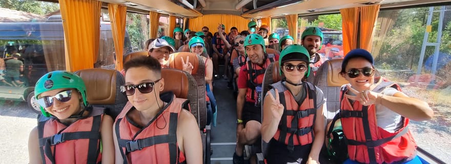 Depuis la ville de Side : combo rafting, tyrolienne et buggy 3 en 1